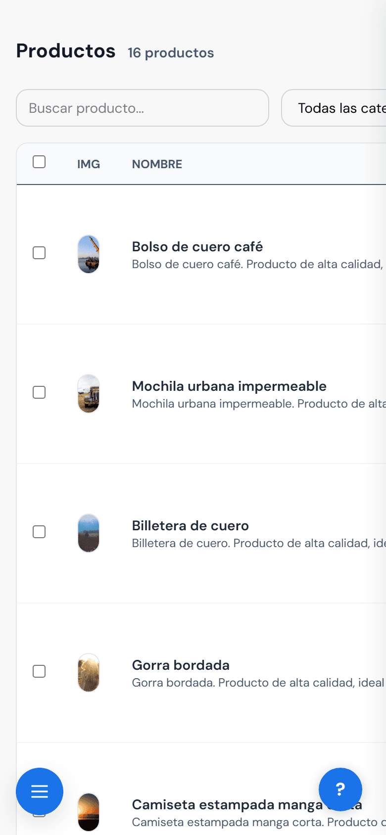 Bivrio — módulo catalog en celular