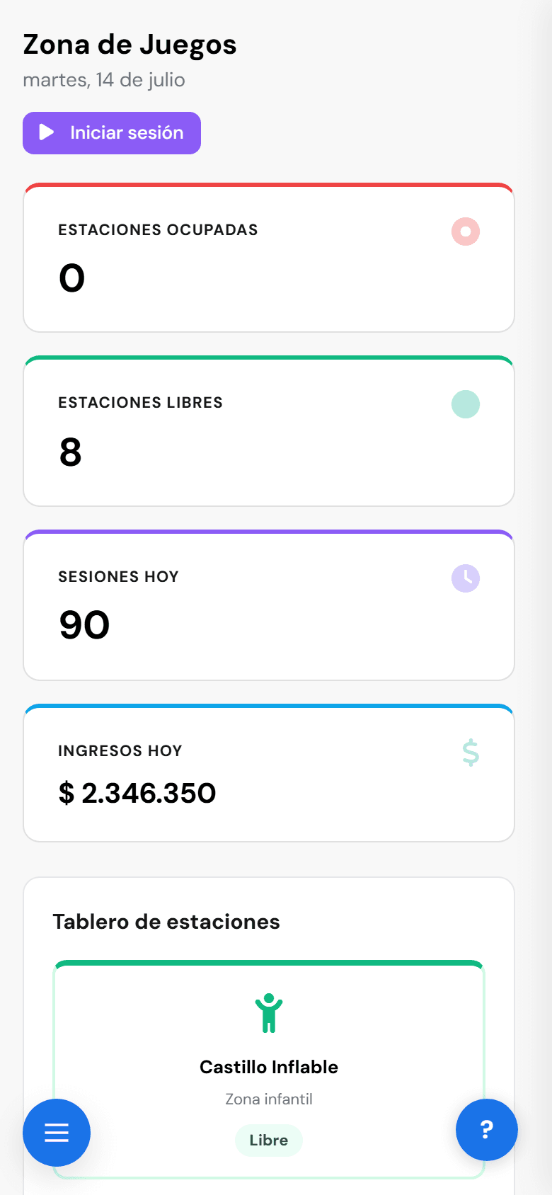 Bivrio — módulo playzone en celular