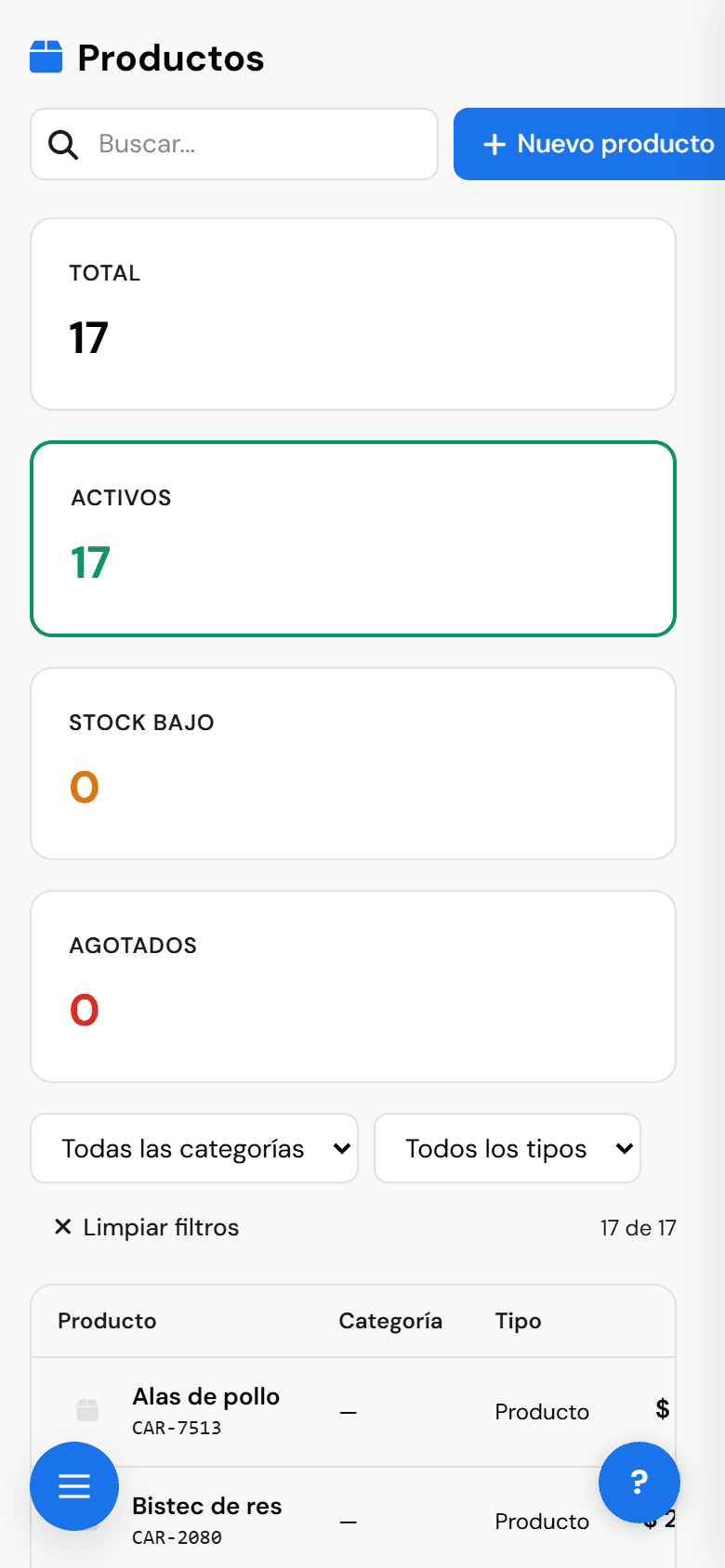Bivrio — módulo pos_carne en celular