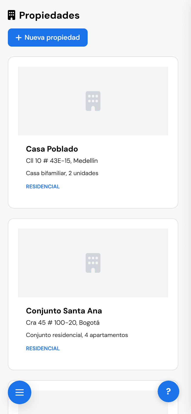 Bivrio — módulo rentals en celular